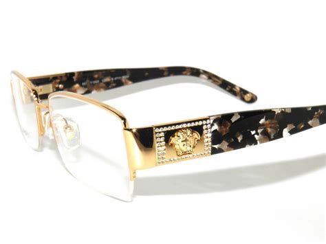 mens gold eyeglass frames versace|Versace gold frame glasses men's.